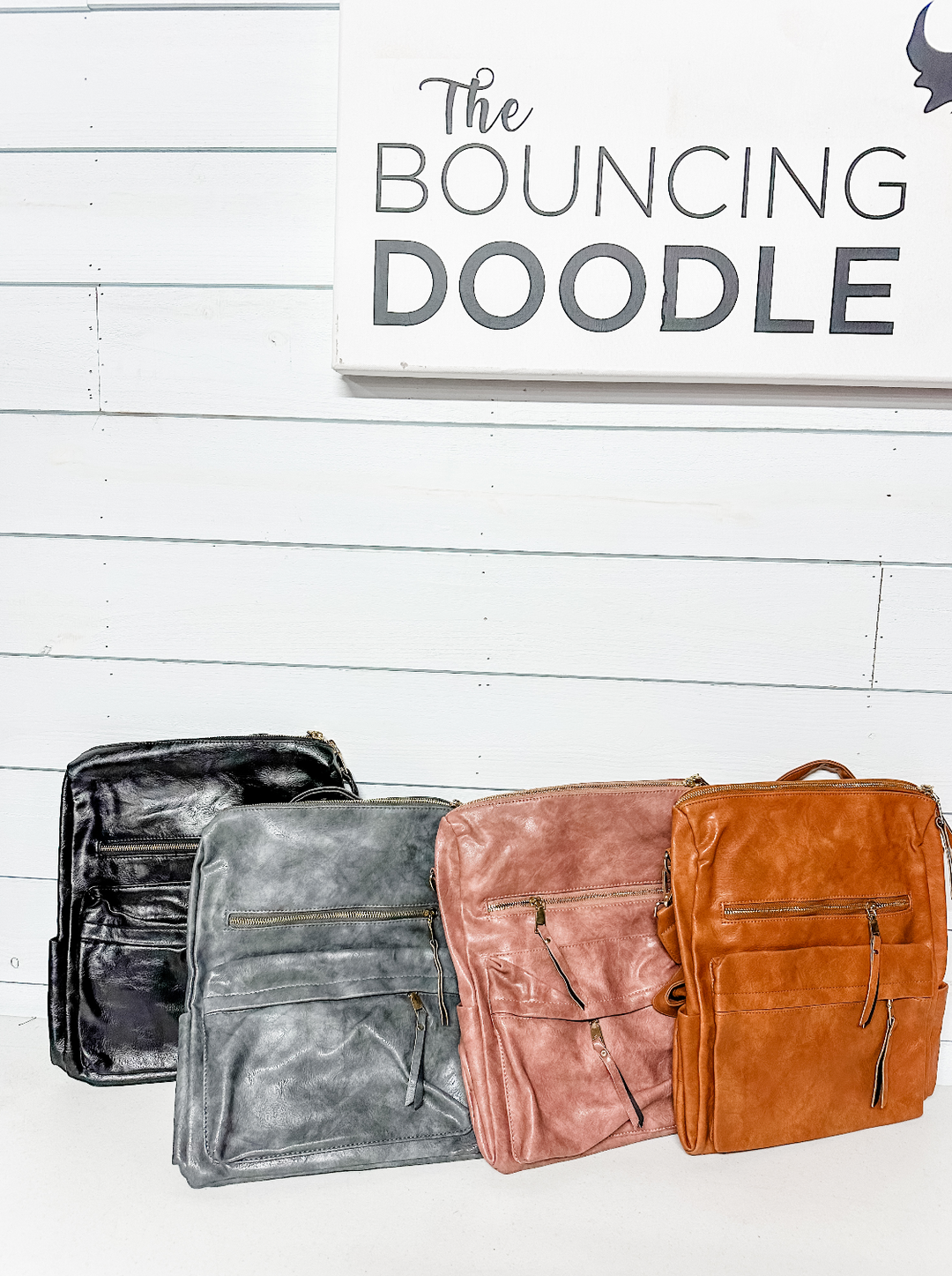 Vegan Leather Backpack Purse