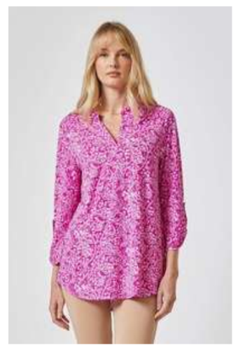 Dear Scarlett - Lizzy Top Magenta Paisley