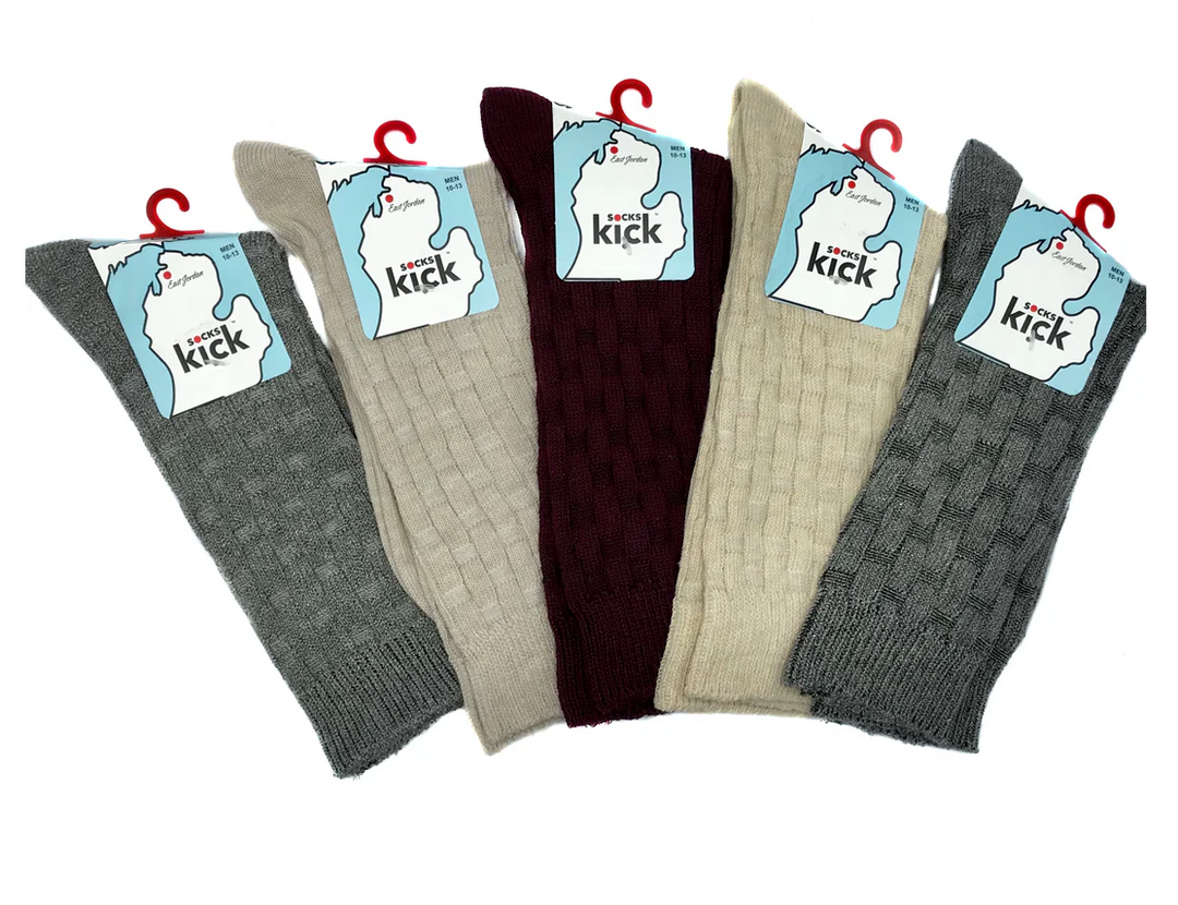 Cotton Basket Knit Socks M/L