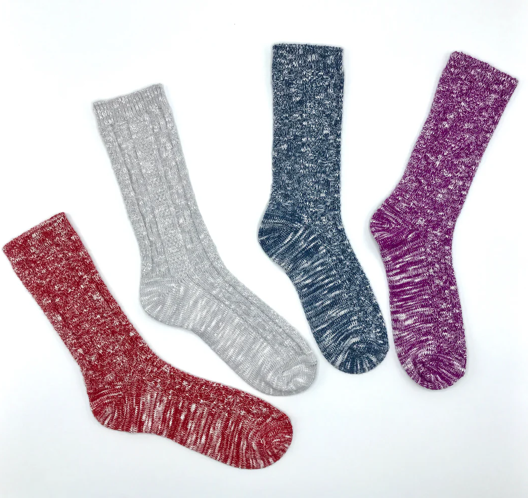 Cotton & Bamboo Slub Socks (2 pack) S/M