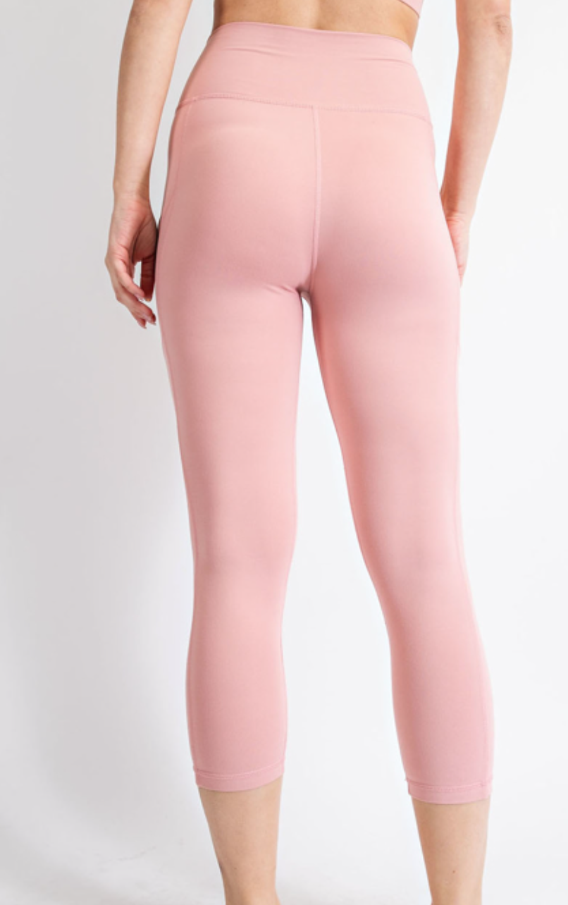 Rae Mode - Capri V Waist Leggings Pink