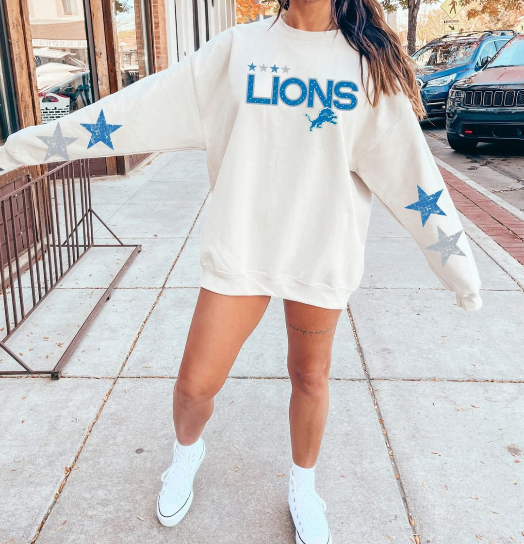 Cassie Lions XL Grey Sweatshirt
