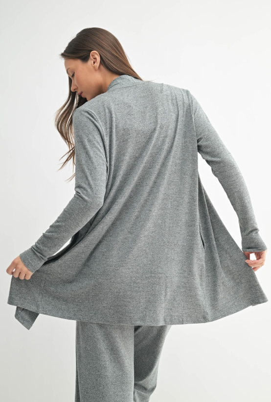 Mono B - Brushed Hacci Open Cardigan