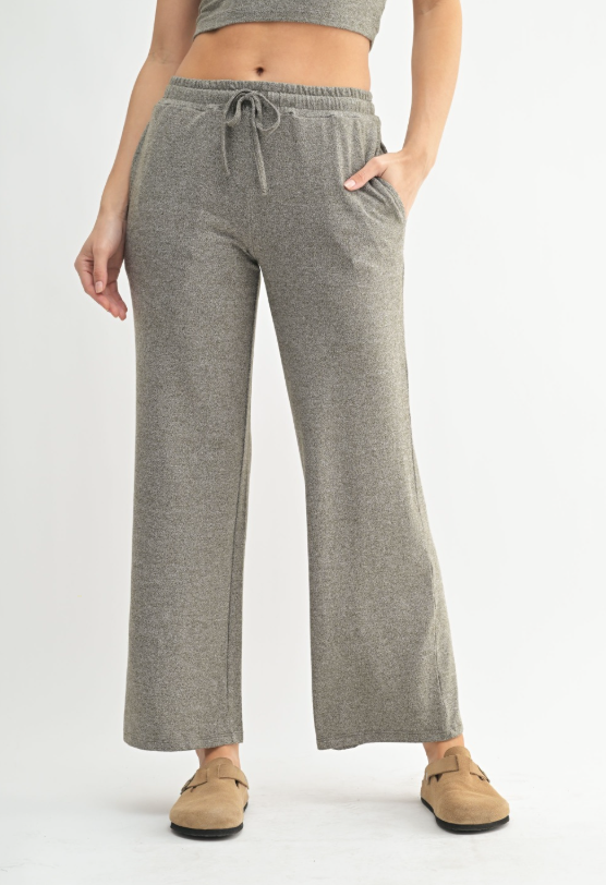 Mono B - Brushed Wide Leg Lounge Pants