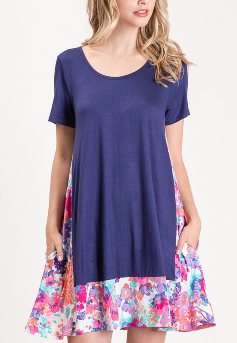 Heimish - Navy and Floral Dress