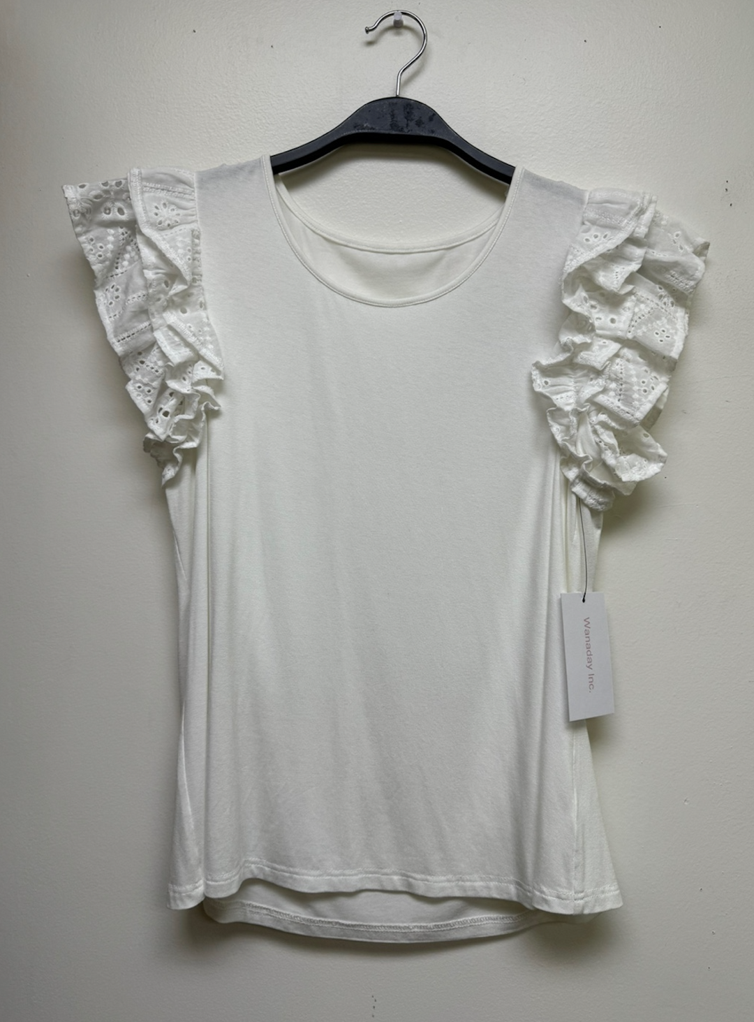 Sew in Love - White Ruffle Sleeve Top