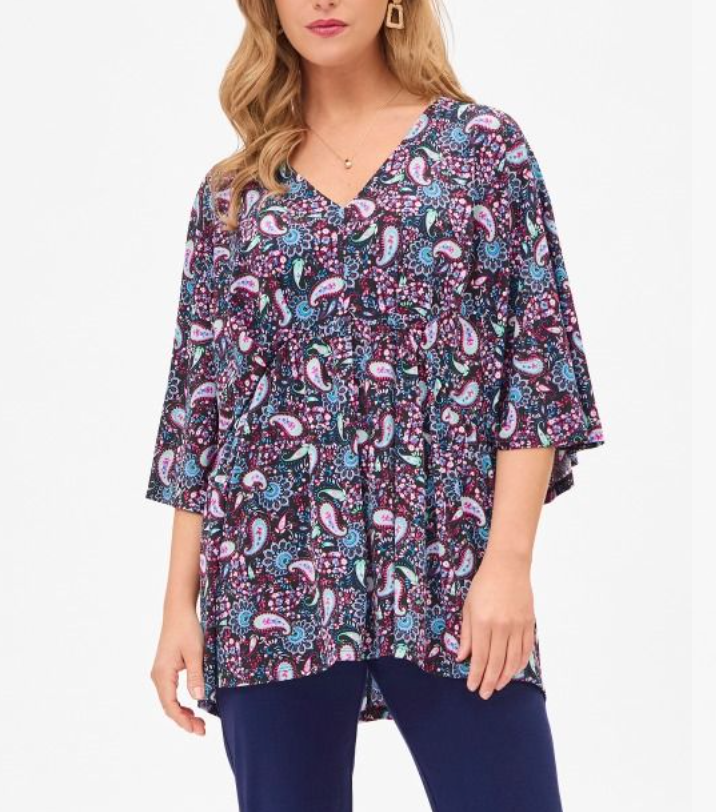 Dear Scarlett - Black Paisley Dreamer Top