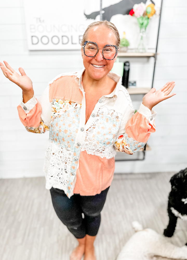 POL - Floral and Lace Summer Shacket