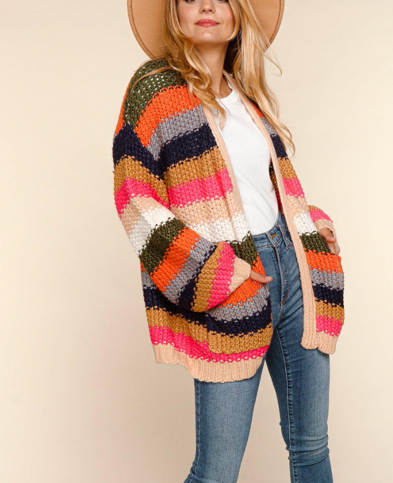 Haptics - Hand Crocheted Chunky Cardigan