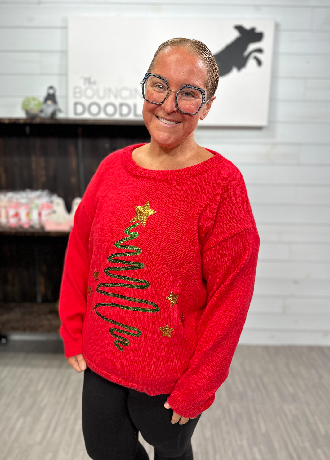 Bibi - Sequin Tree Sweater