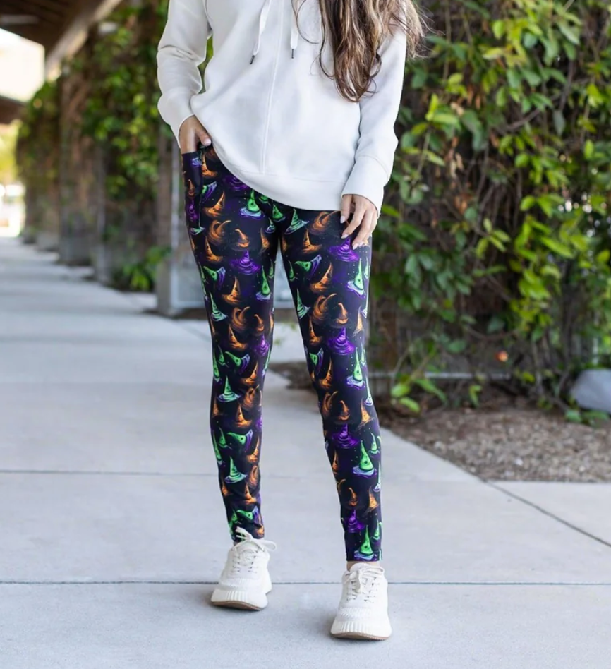 Julia Rose - Halloween Leggings - Witch Hats