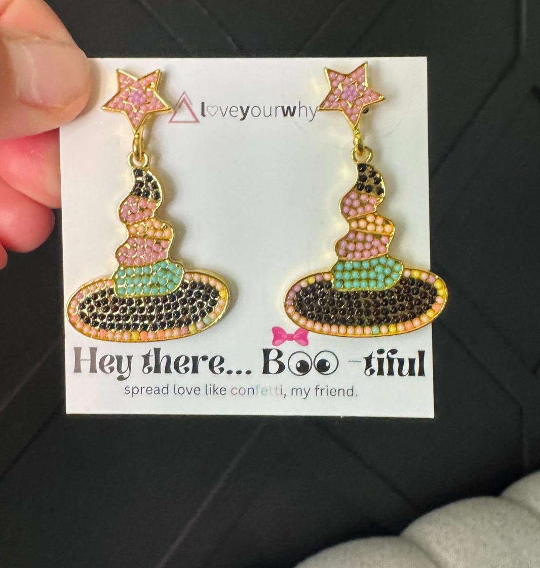 Halloween Earrings - Witch Hat