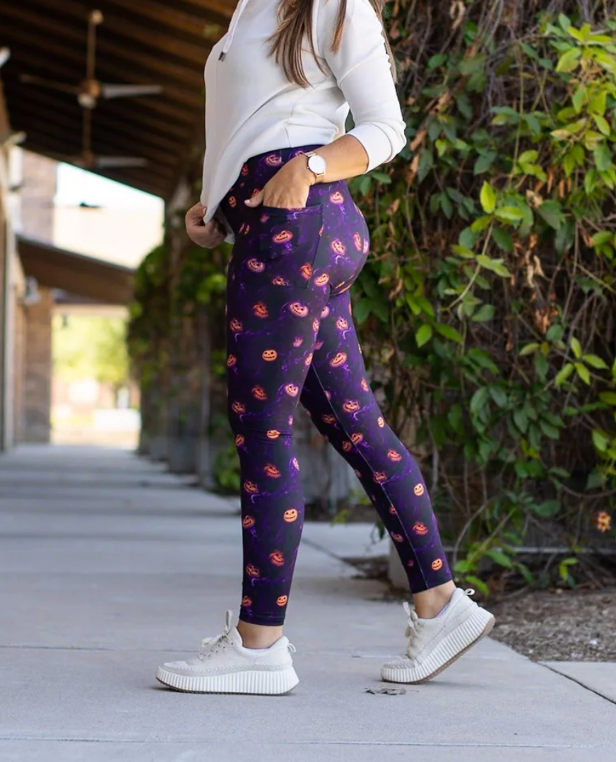Julia Rose - Halloween Leggings - Jack O Lantern