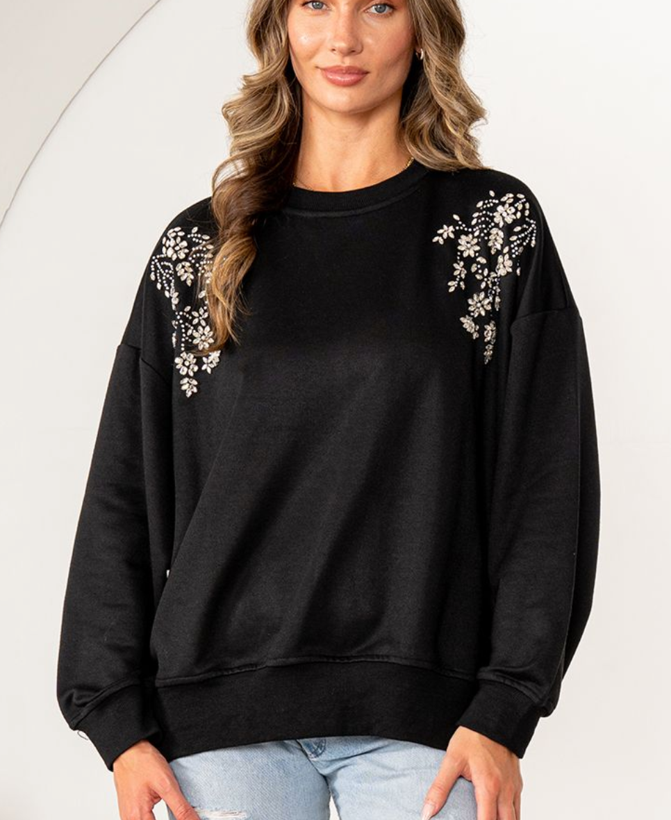 Sew in Love October - Embellished Shoulder Crewneck