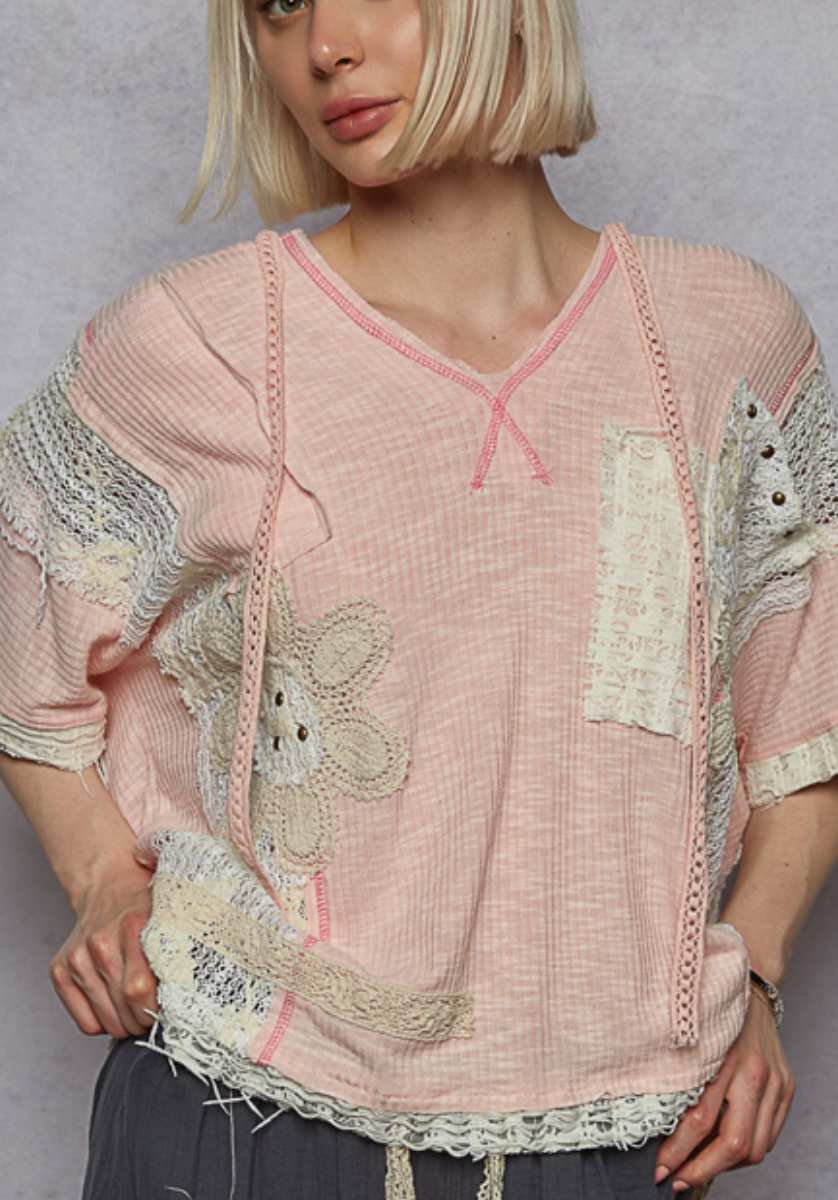 POL Live Box Oct - V Neck Hoodie with Lace