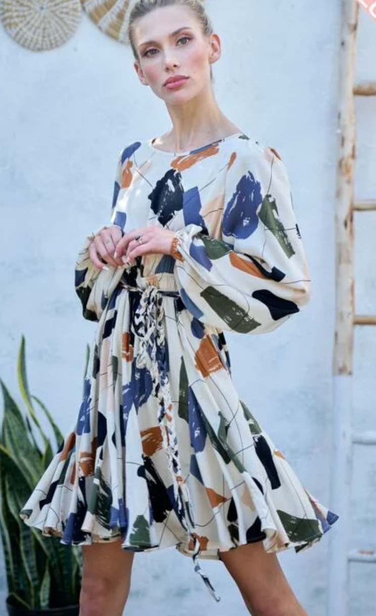 Hailey & Co - Satin Brush Stroke Dress