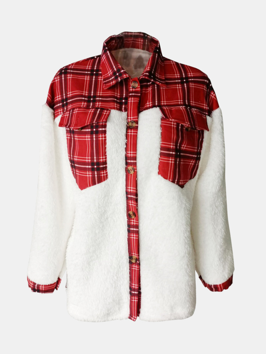 The Bouncing Doodle Fuzzy Button Up Long Sleeve Jacket