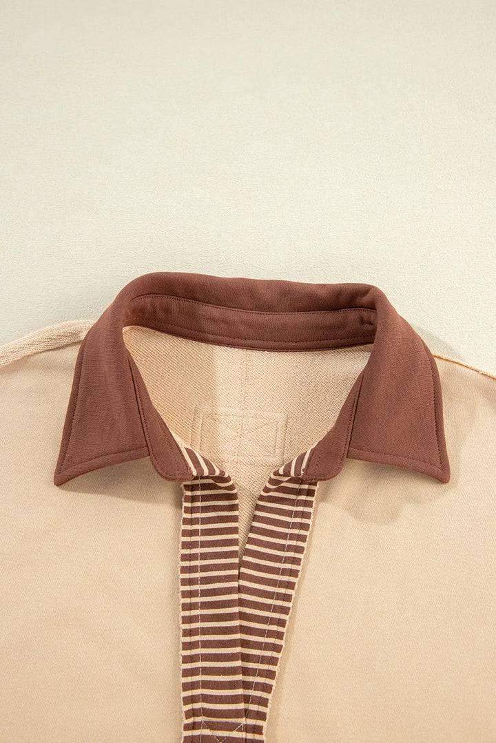 The Bouncing Doodle Collared Neck Long Sleeve Sweatshirt