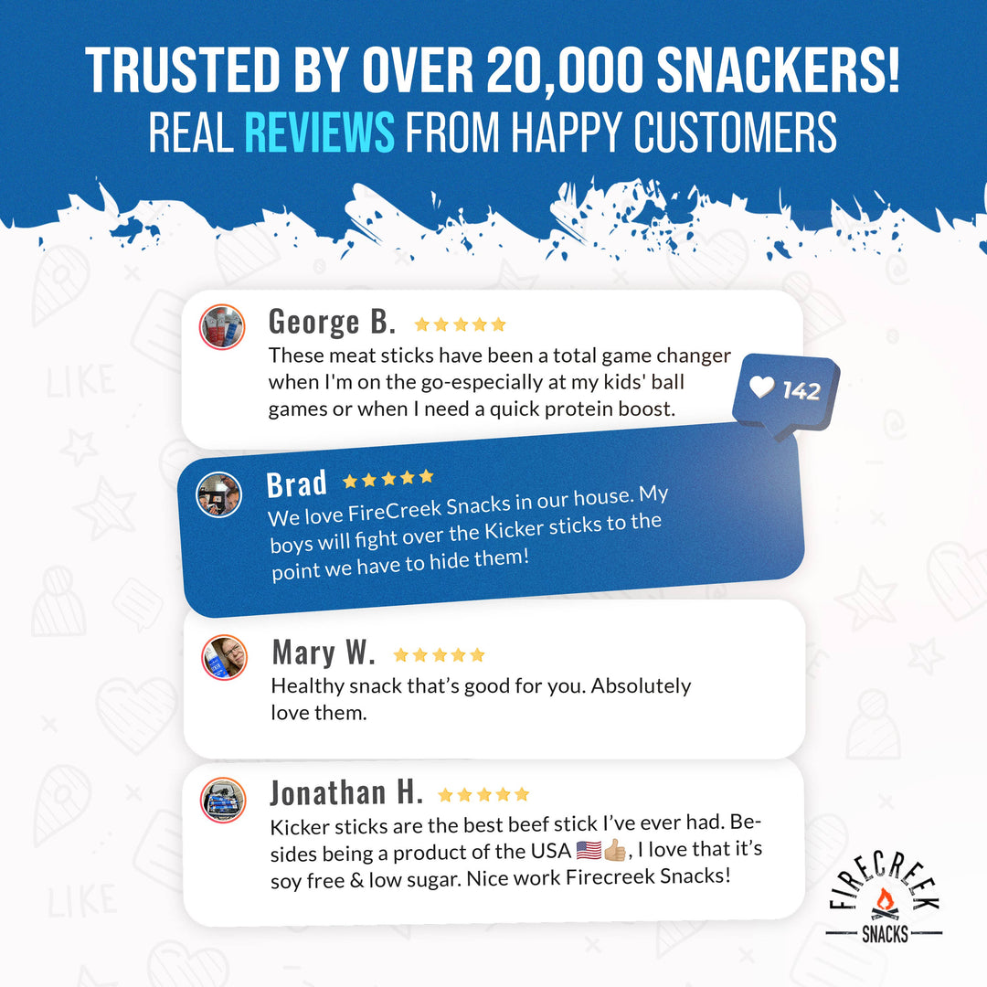 FireCreek Snacks Kicker Spicy Beef & Pork Meat Sticks