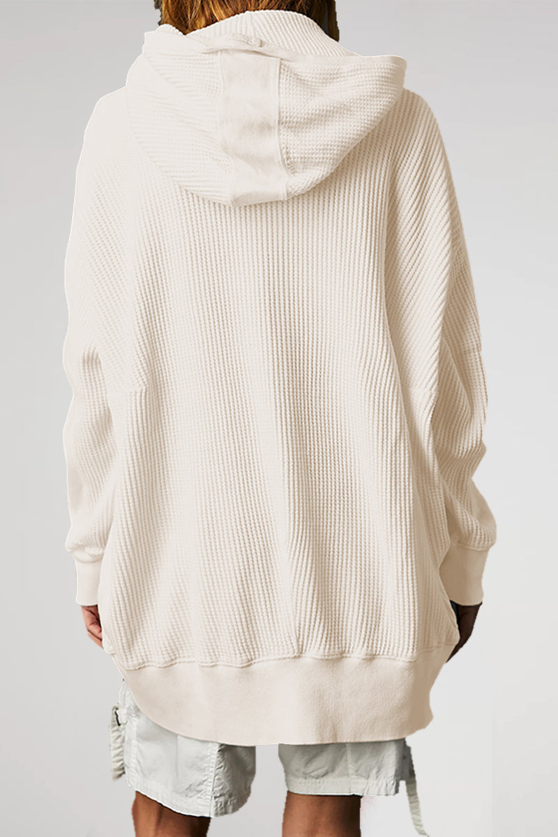 The Bouncing Doodle Zip-Up Long Sleeve Waffle Hoodie