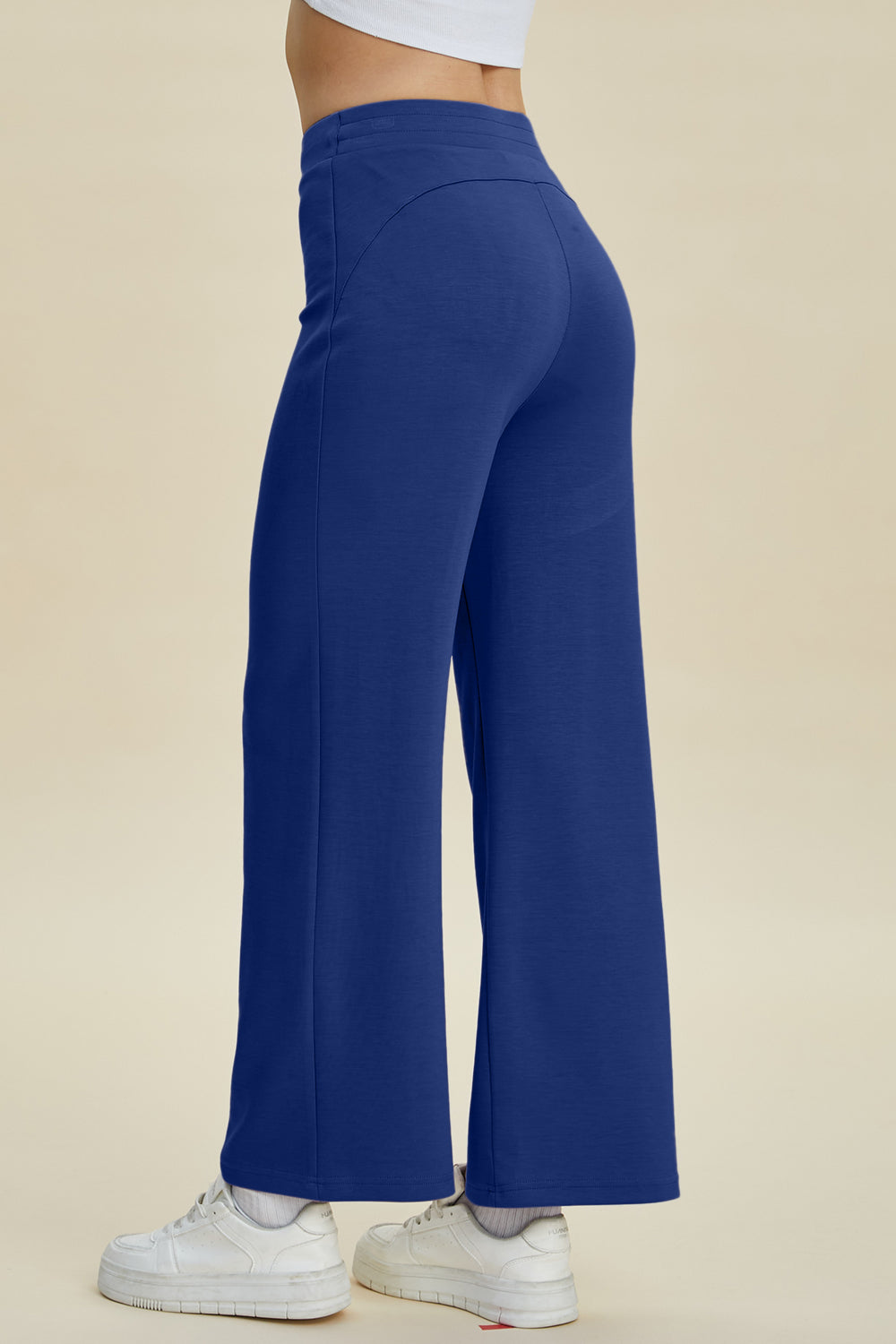 Bouncing Doodle Full Size Air Scuba Drawstring Wide Leg Pants