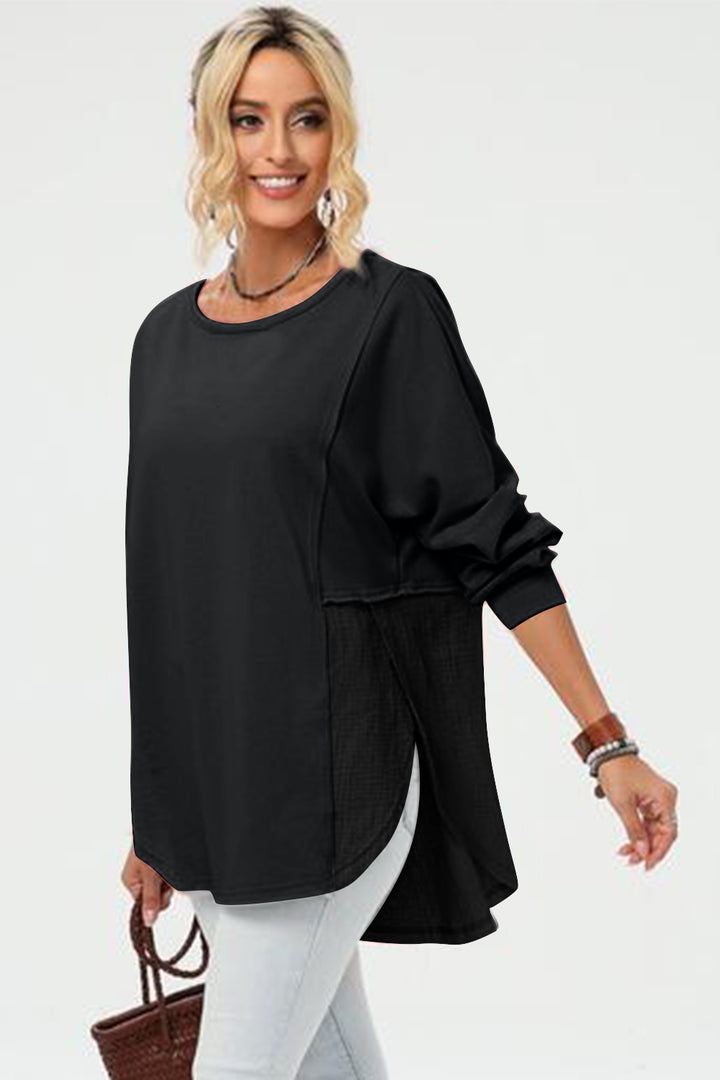 The Bouncing Doodle Long Sleeve High-Low Shirt