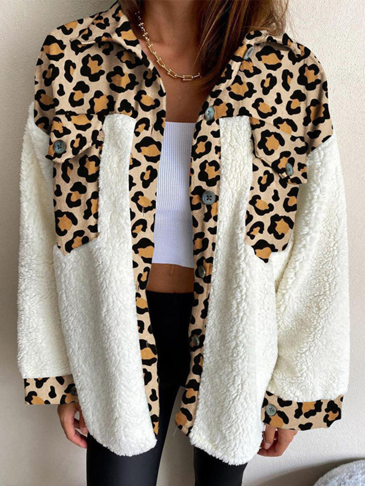 The Bouncing Doodle Fuzzy Button Up Long Sleeve Jacket