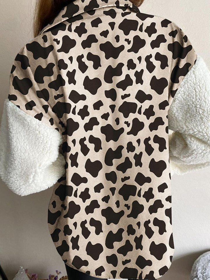 The Bouncing Doodle Fuzzy Button Up Long Sleeve Jacket