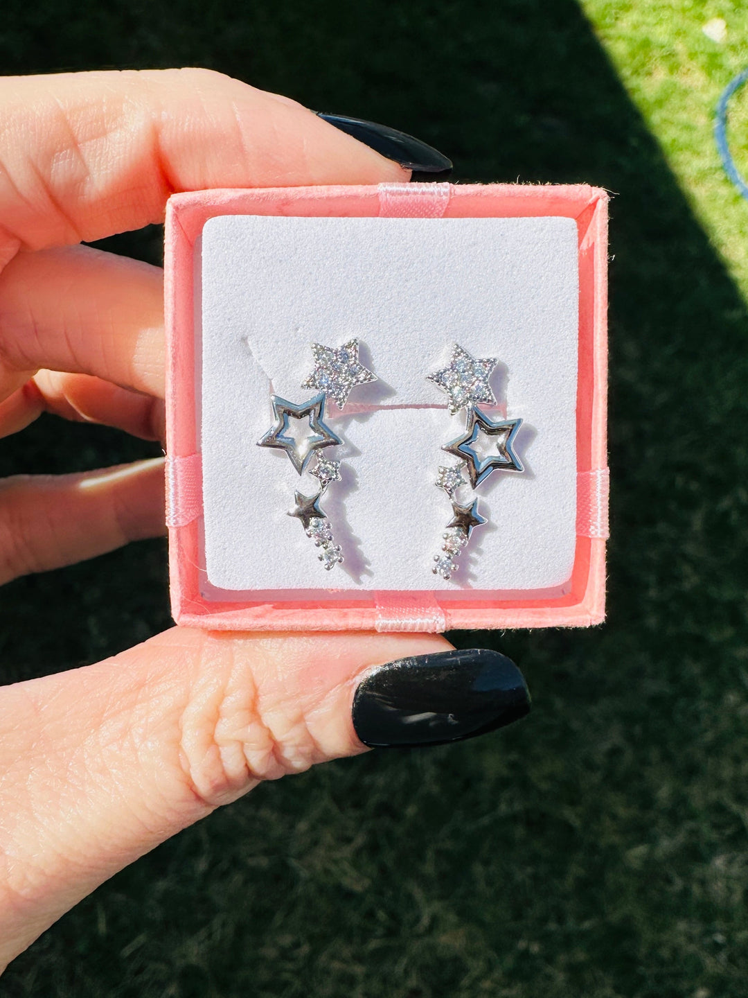 Stella Star Climber Earrings- Silver