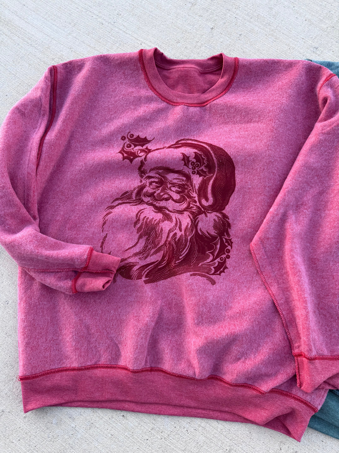 Vintage Santa Inside Out Graphic Sweatshirt