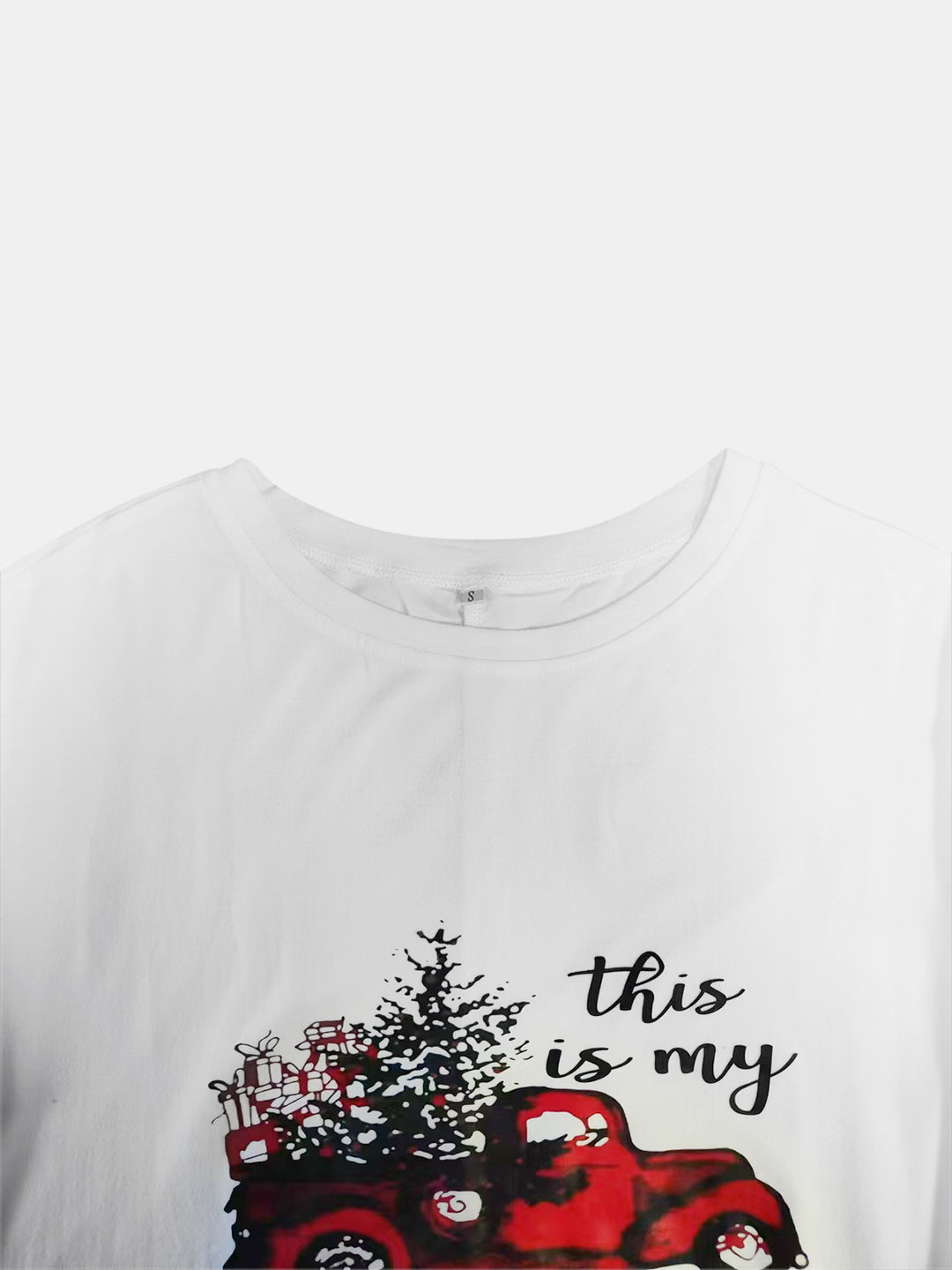The Bouncing Doodle Two-Tone Round Neck Long Sleeve T-Shirt
