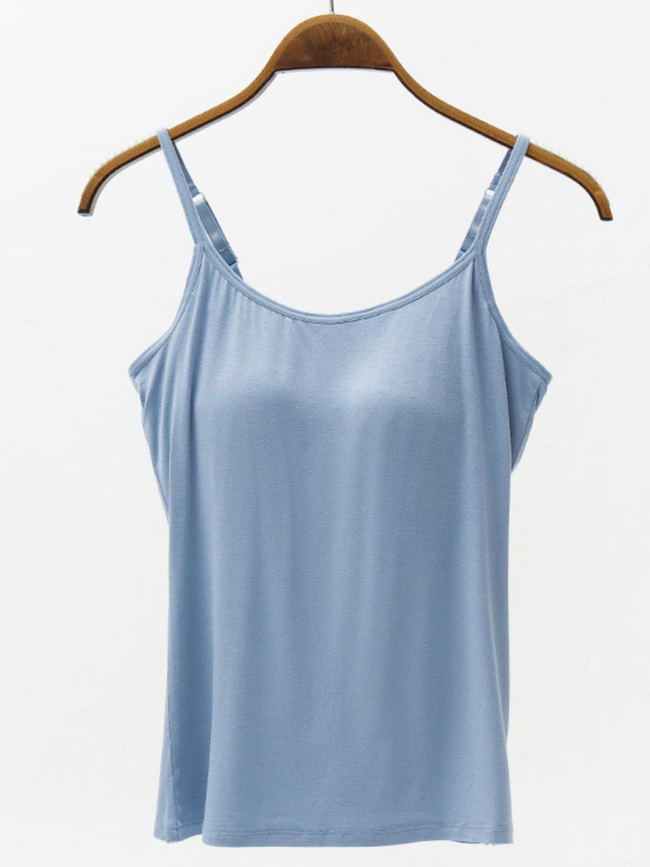 The Bouncing Doodle Adjustable Strap Modal Cami with Bra