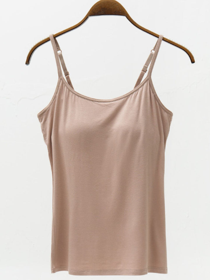 The Bouncing Doodle Adjustable Strap Modal Cami with Bra