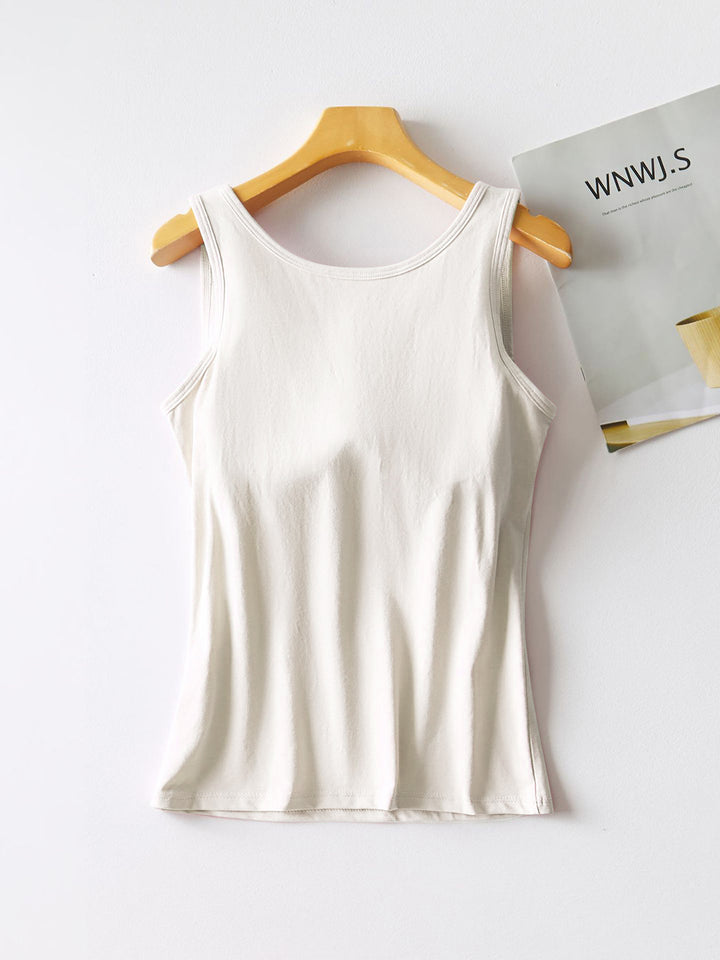 The Bouncing Doodle Round Neck Tank with Bra