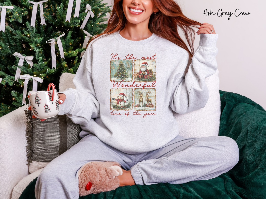 Vintage Most Wonderful Time Of The Year Graphic Sweatshirt