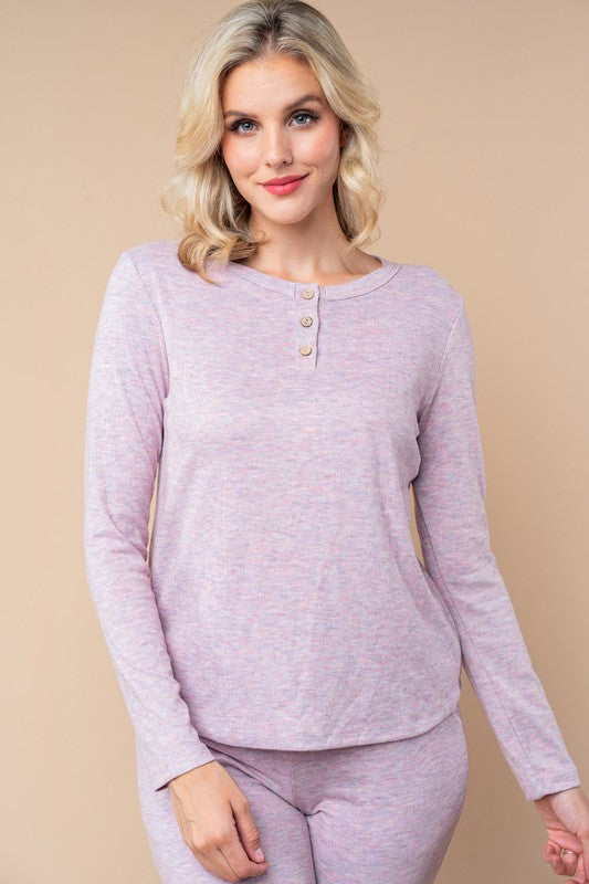 White Birch - Long sleeve solid knit top