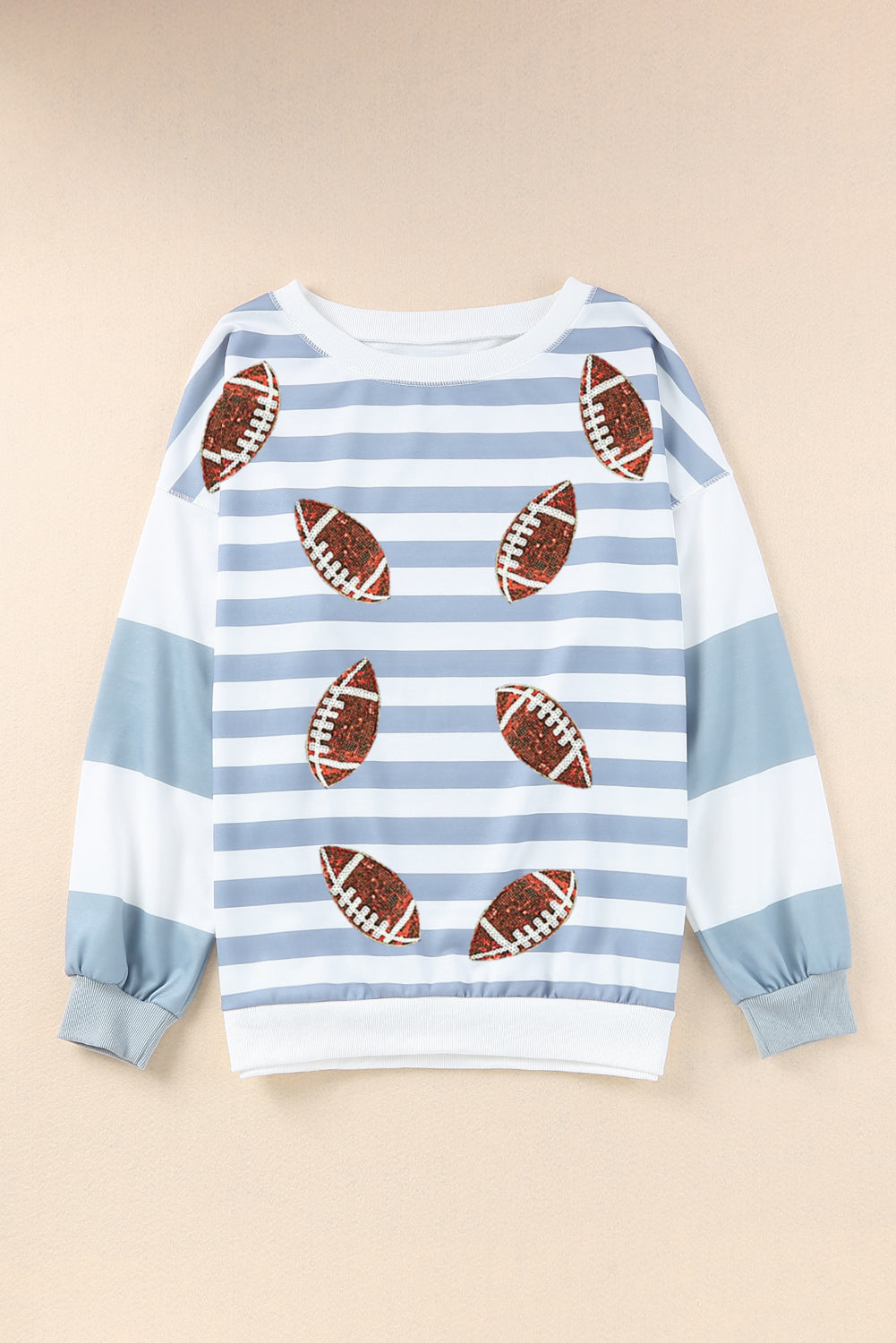 The Bouncing Doodle Football Striped Long Sleeve Sweatshirt