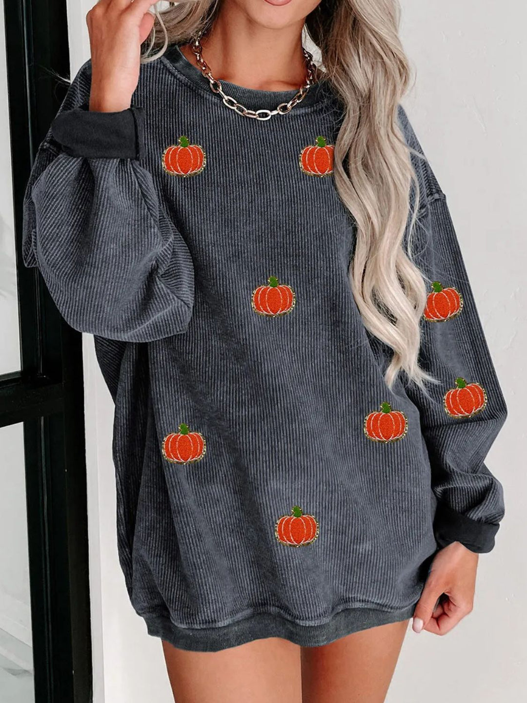 The Bouncing Doodle Pumpkin Long Sleeve Sweatshirt