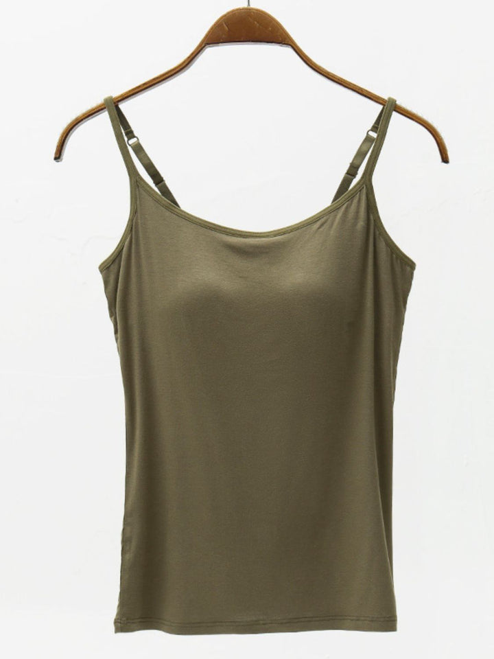 The Bouncing Doodle Adjustable Strap Modal Cami with Bra