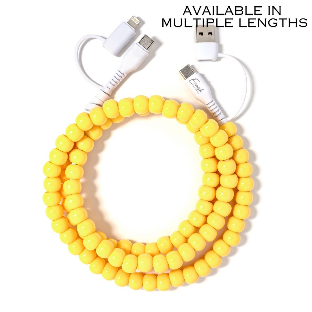 Beaded Phone Charger Daisy
