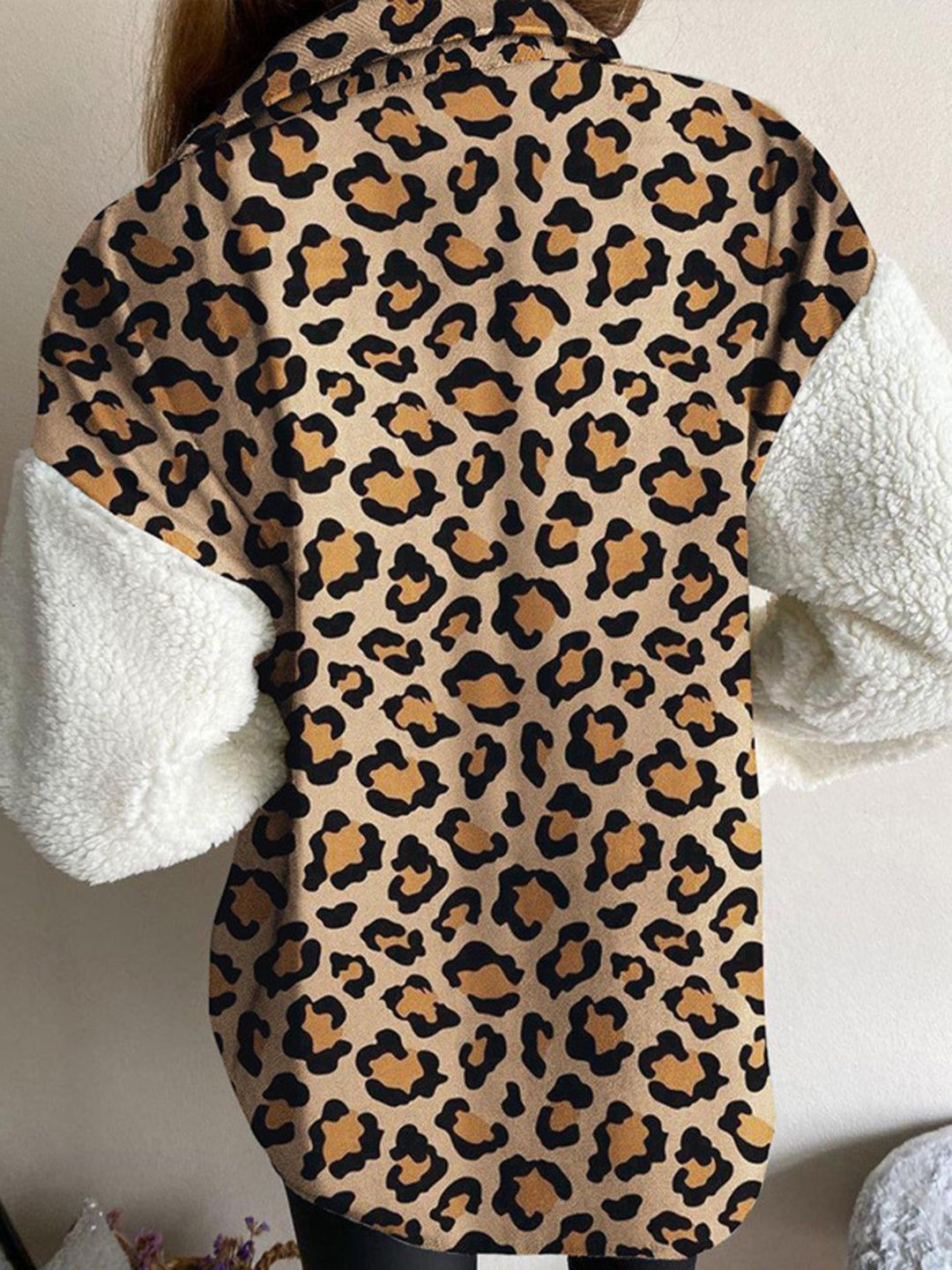 The Bouncing Doodle Fuzzy Button Up Long Sleeve Jacket