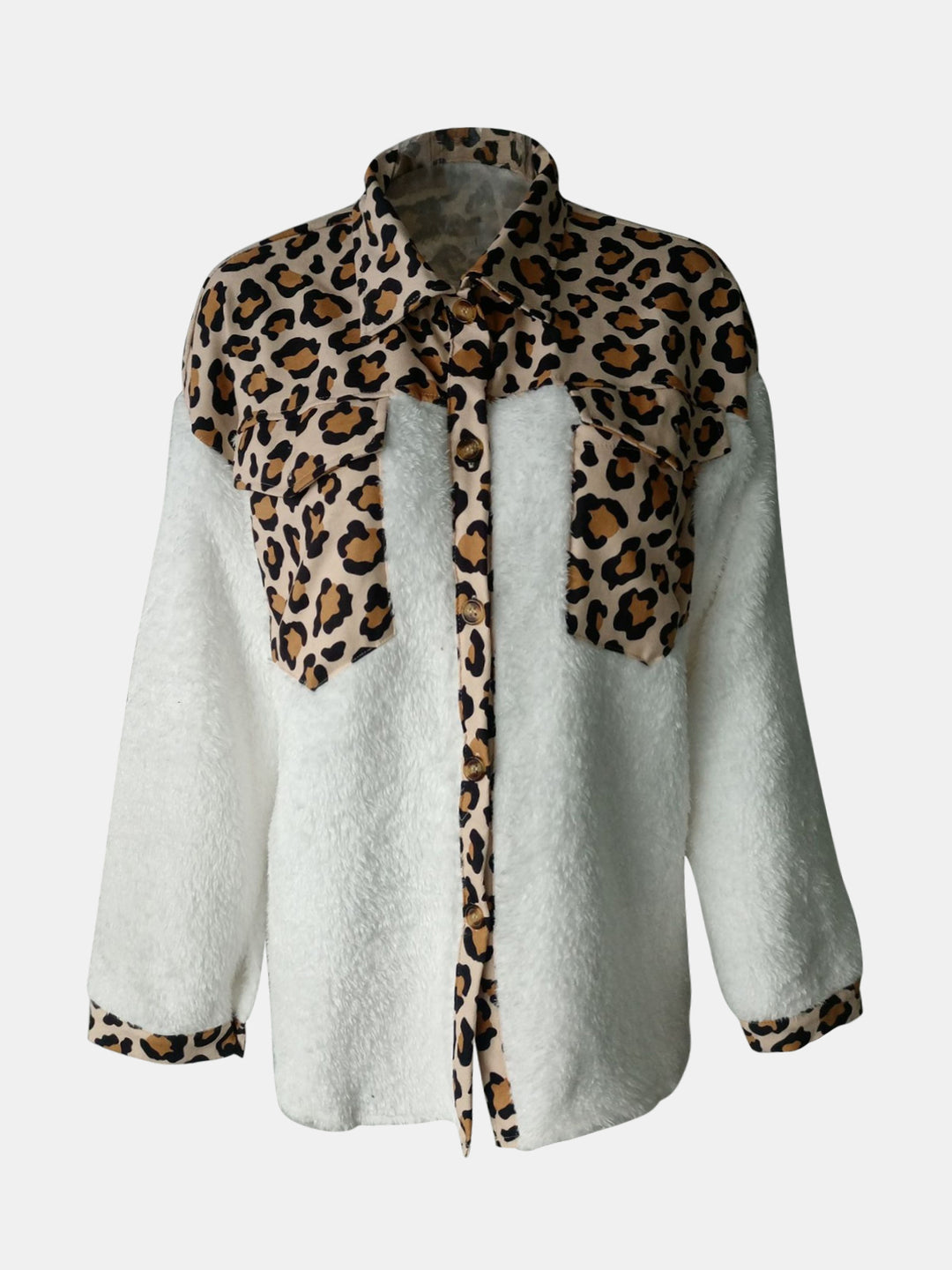 The Bouncing Doodle Fuzzy Button Up Long Sleeve Jacket