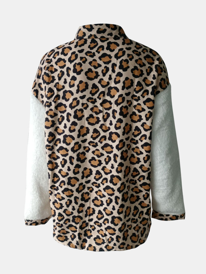 The Bouncing Doodle Fuzzy Button Up Long Sleeve Jacket