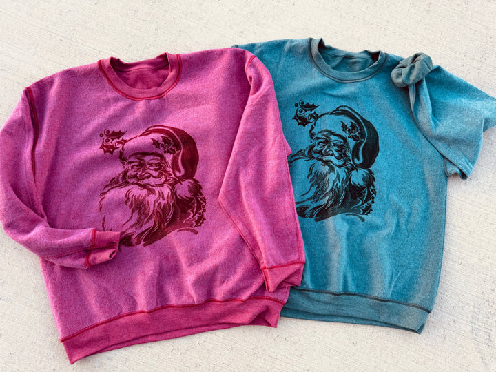 Vintage Santa Inside Out Graphic Sweatshirt