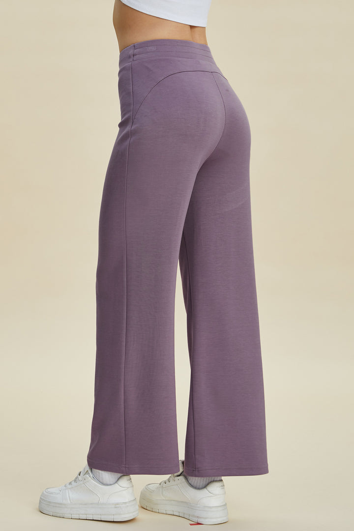 Bouncing Doodle Full Size Air Scuba Drawstring Wide Leg Pants