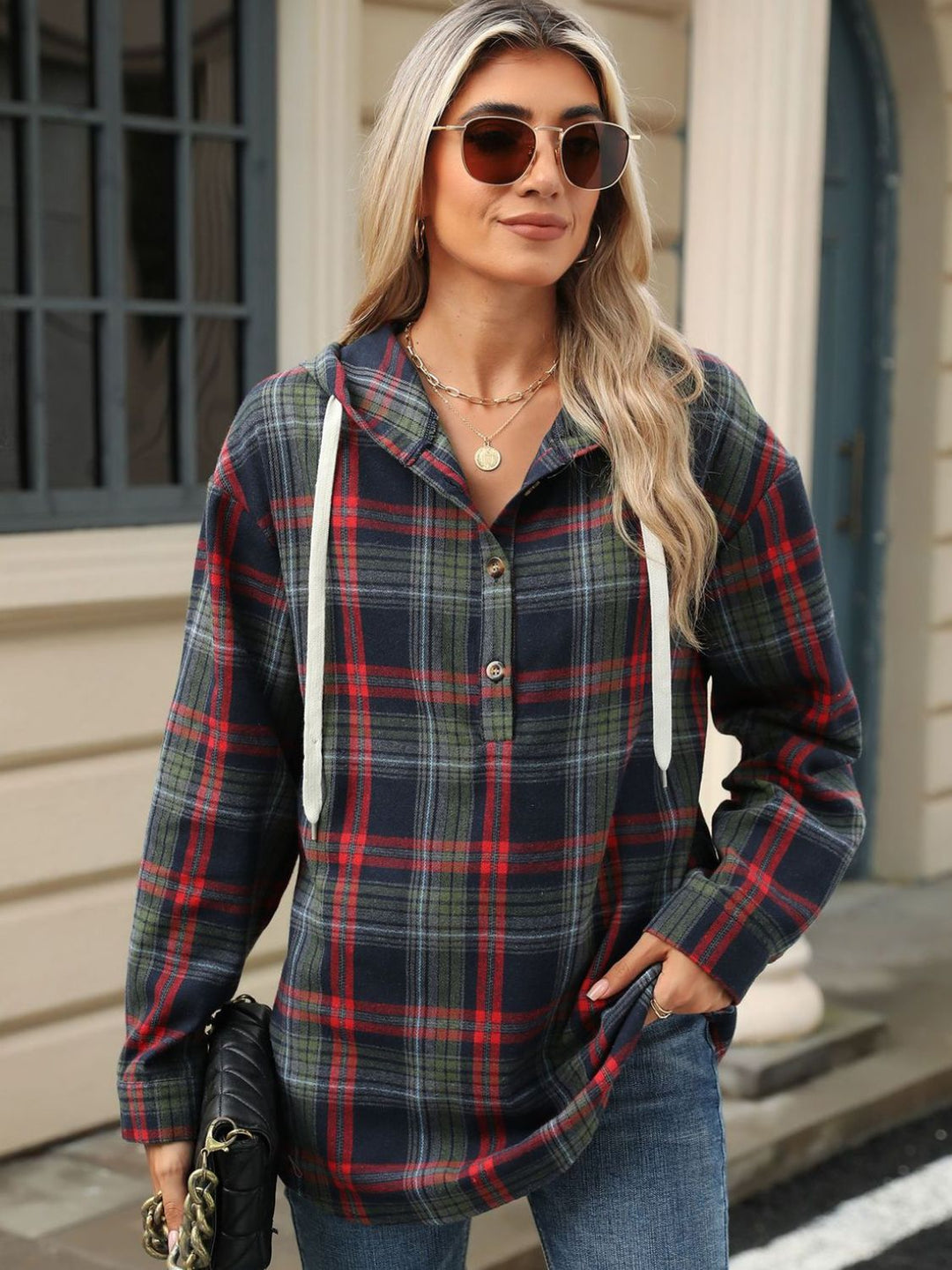 The Bouncing Doodle Plaid Hoodie
