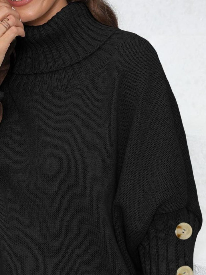 The Bouncing Doodle Turtleneck Long Sleeve Sweater