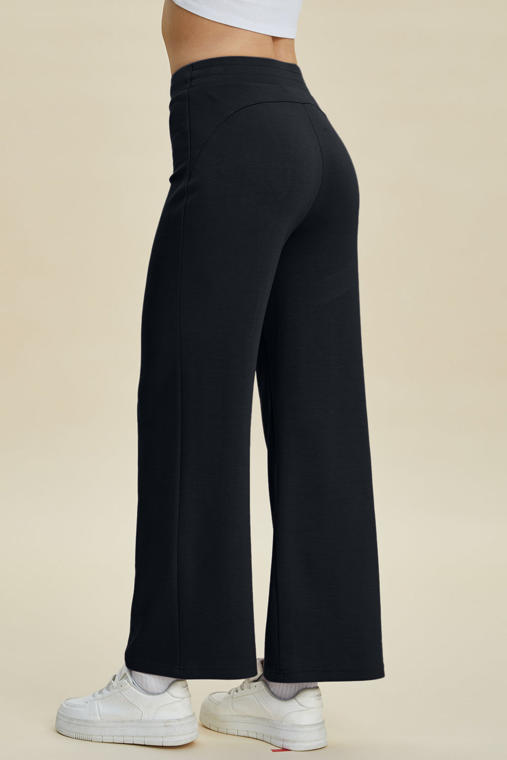Bouncing Doodle Full Size Air Scuba Drawstring Wide Leg Pants