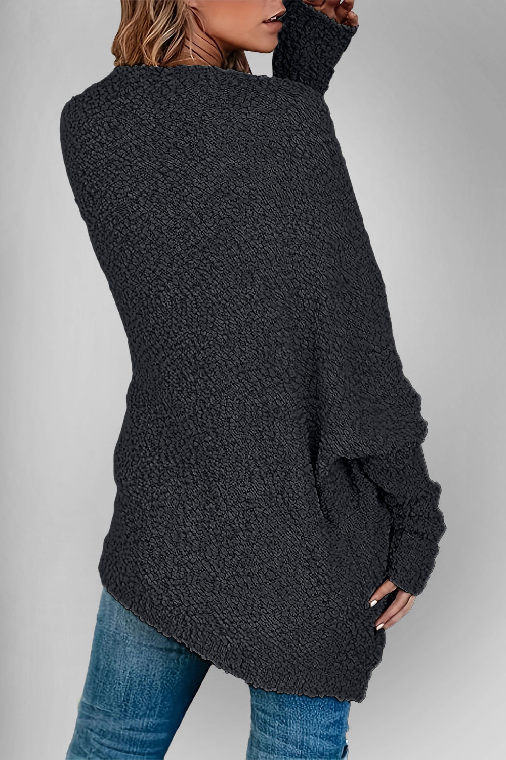 The Bouncing Doodle Open Front Long Sleeve Cardigan with Pockets