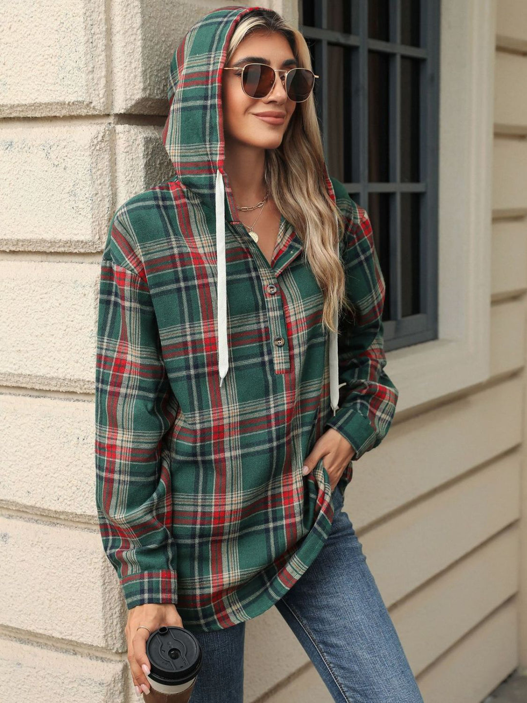 The Bouncing Doodle Plaid Hoodie